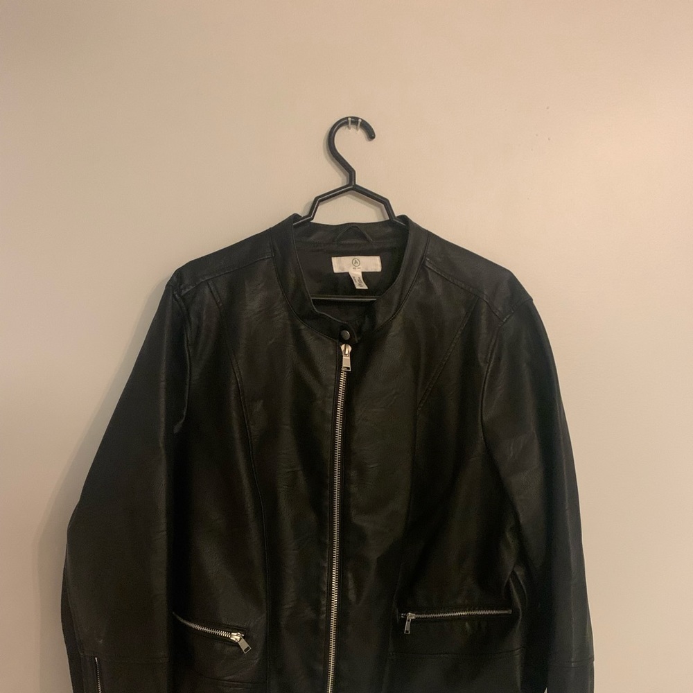 Faux leather jacket